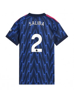 Billige Arsenal William Saliba #2 Bortedrakt Dame 2025-26 Kortermet